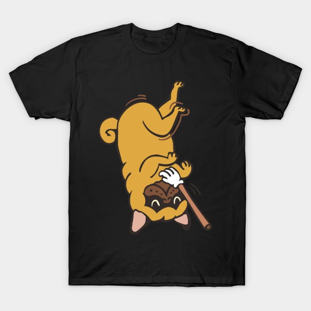 Pug Massage T-Shirt by huebucket